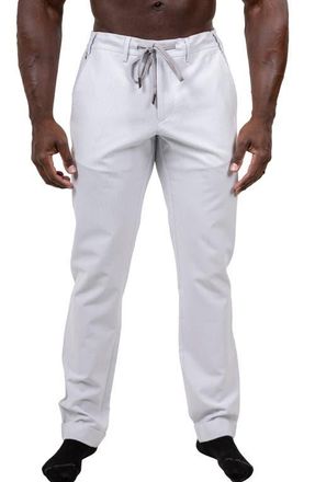 Maceoo Marthyr Tapered Leg Drawstring Pants in White at Nordstrom, Size 34