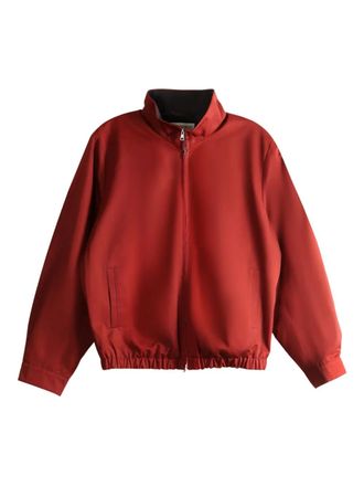 Our Legacy Casino zip-up bomber jacket - men - Cotton - 48 - Red