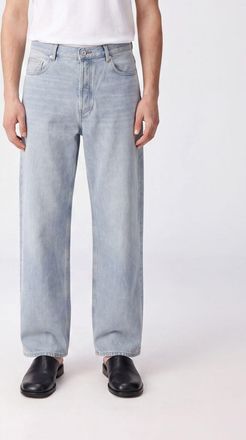 A.P.C. A. P.C. Jeans Aaron a gamba larga in denim di cotone con vita media
