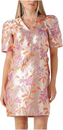 Freebird by Steven Kleurrijke Daantje Mini Jurk - Dames - Feestkleedjes - Veelkleurig - M - Kleedjes