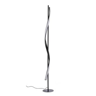 Lindby L&aacute;mpara de pie led de metal negro