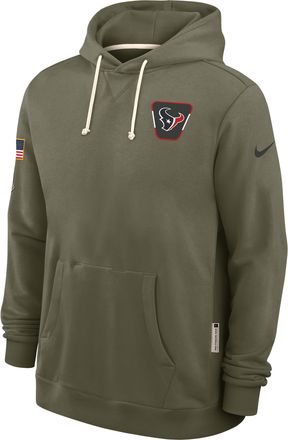 Nike Houston Texans Salute to Service Sideline Dominant Force Nike Mens Dri-FIT NFL Pullover Hoodie in Brown | 03AZ2DHA2D-D4V