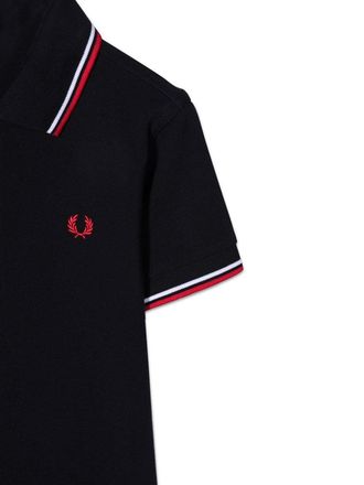 Fred Perry Twin-Tipped Cotton Polo Shirt - Blue