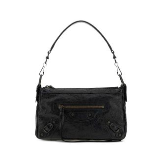 Balenciaga Mini Le City Moto Leather Shoulder Bag
