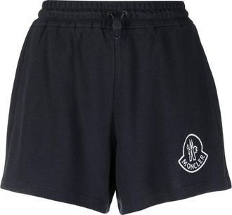 Moncler drawstring cotton shorts - women - Cotton - M - Blue