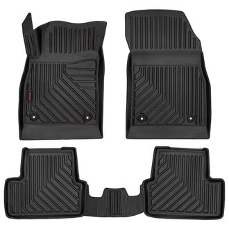 OEM Alfombrillas De Goma 3d Para Coche: Opel Astra J (hatchback, Sed&aacute;n, Familiar, Deportivo, 2009-2015) - Borde De 5 Cm