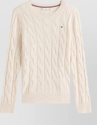 Tommy Hilfiger textured cable knit wool pullover