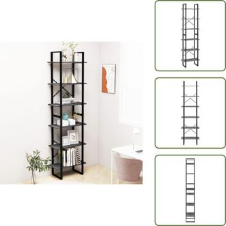 vidaXL The Living Store Scaffale Grigio 60x30x210 cm in Legno Massello di Pino - Scaffale grigio