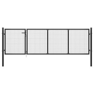 Berkfield Home Garden Gate Steel 350x100 cm Anthracite