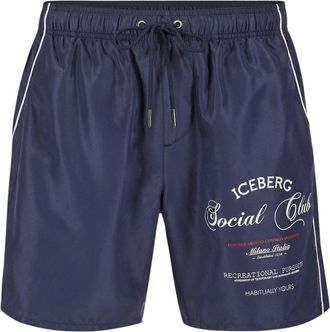 Iceberg Classic Boxer Zwemshorts - Heren - Strandmode - Blauw - M - Badmode