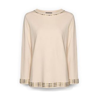 Elena Miro Dames, Tops, Beige, Maat: XL Nylon