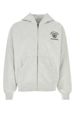 Sporty & Rich Melange Grey Cotton Sweatshirt