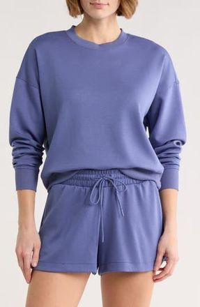Marika Abby Crewneck Crop Sweatshirt in Gray Blue at Nordstrom Rack, Size X-Large