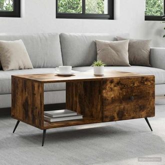 vidaXL Vidaxl Tavolino Da Salotto Rovere Fumo 90 X 50 X 40 Cm