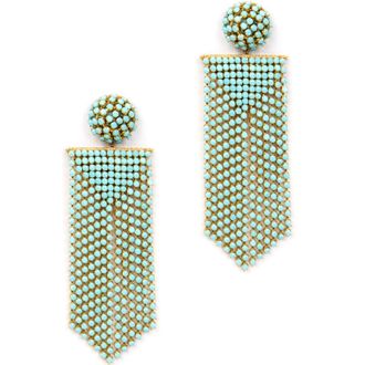 Deepa Gurnani Fanning Drop Earrings in Turquoise at Nordstrom