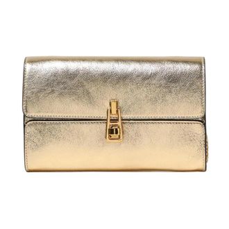 Coccinelle Metallic Leather Clutch Chain Strap - Dames - Portefeuilles - Geel - ONE Size - Leer - Accessoires