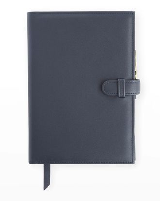 Royce Leather Monogrammed Executive Weekly Leather Calendar Planner, Personalized