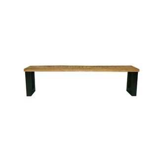 Jaipur Furniture Induse Bench - Mango Wood/Iron - L44 x W160 x H45 cm - Mango PP Saw Finish in Brown