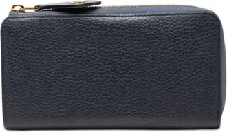 Louis Vuitton Navy Navy Blue Leather Long Wallet (Bi-Fold) (Pre-Owned)