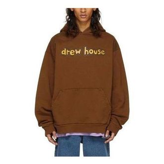 Drew House Cartoon Font Hoodie Brown DR-SS22-671