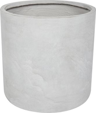Beliani Beliani - Maceta De Mezcla De Arcilla Gris Claro 51 Cm Fibra Resistente Intemperie Messene