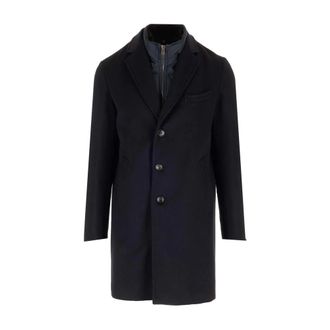 Barba Ingle-Breasted Wool And Cashmere Coat - male - Barba - Single-Breasted Coats - Blue - 2XL - Coats