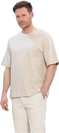Profuomo T-Shirt Ronde Hals Zware Katoen - Heren - T-shirts - Beige - XL - Katoen - Tops