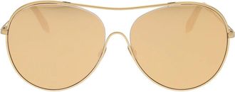 Victoria Beckham Loop Round Zonnebril - Dames - Zonnebrillen - Geel - ONE Size - Accessoires