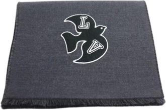 Louis Vuitton Pre-owned Scarves, male, Gray, Size: ONE SIZE Pre-owned Stole