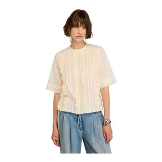Semicouture Amanda Blouse - female - Semicouture - Round-neck Knitwear - White - L - Knitwear