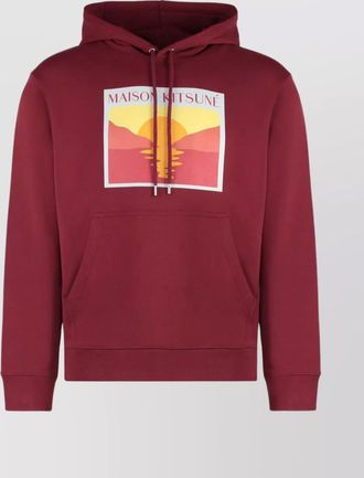 Maison Kitsun&eacute; ribbed cotton hoodie
