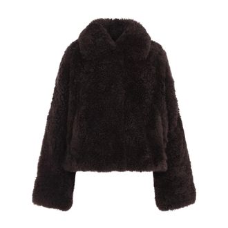 Yves Salomon A2197 Jacket - Jackets - Mujer - Marr&oacute;n - S