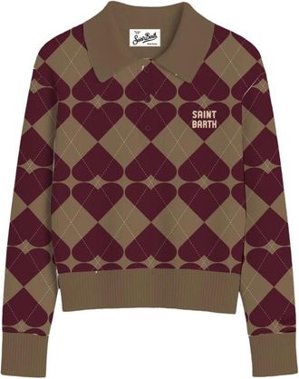 MC2 Saint Barth Jersey de punto con cuello polo y manga larga - Knitwear - Mujer - Multicolor - XS