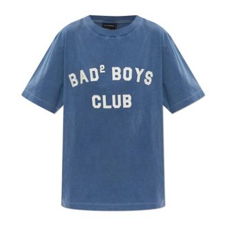 Dsquared2 T-Shirts, female, Blue, Size: 2XS Printed T-Shirt