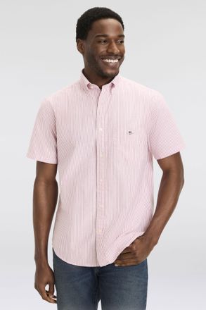 GANT Kurzarmhemd GANT REG CLASSIC OXFORD STRIPE SS SHIRT, Herren, Gr. S, N-Gr, rot (ruby rot), Web, Obermaterial: 100% Baumwolle, regular fit, Hemden Kurza