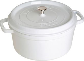 Staub 7-Quart Enameled Cast Iron Dutch Oven in Matte White at Nordstrom