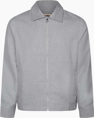 Luke 1977 Mens Luke 1977 Emery zip through over shirt Jacket MID GREY MARL - Size: 42/Regular