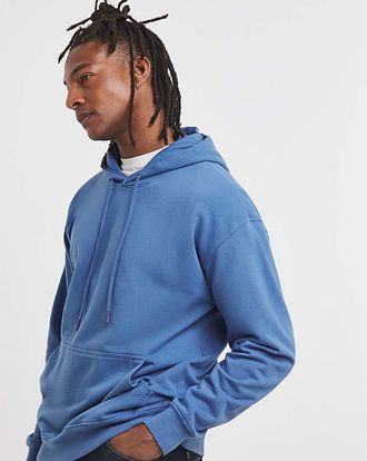 Jacamo Garment Dyed Relax Fit Overhead Hoodie