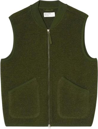 Universal Works Chaleco con cremallera - Jackets - Hombre - Verde - 2XL