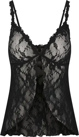 SKIMS Stretch-lace Babydoll top - Dark Grey - M (UK12-14)