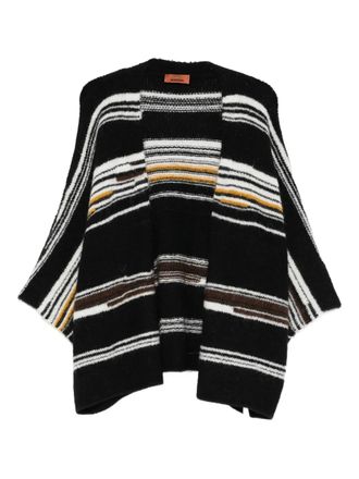 Missoni striped V-neck cardigan - women - Polyester/Polyamide/Mohair/Wool/Cotton/Elastane/Alpaca - S - Black