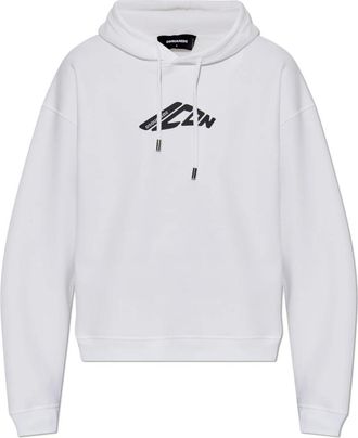 Dsquared2 Hoodie - Heren - Hoodies - Wit - XL - Katoen - Hoodies & sweatvesten