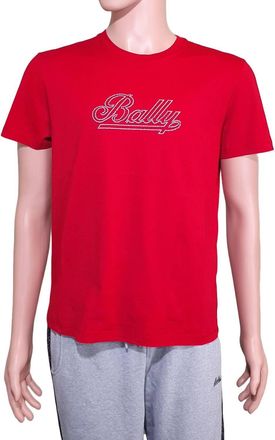 Bally Womens Studs Graphic Logo T-Shirt In Red
