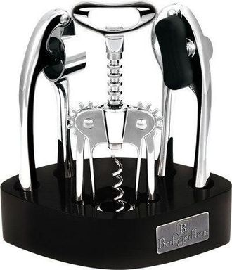 Berlinger Haus Berlinger-haus Set De Accesorios De Vino Moderno Negro Y Plateado