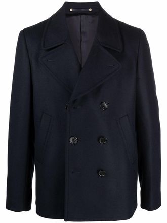 Paul Smith double-breasted tailored coat - Blue