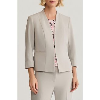 Kasper Cuff Sleeve Jacket in Summer Straw at Nordstrom, Size 16