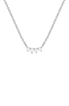 Untamed Petals Annie Crystal Necklace in Silver at Nordstrom