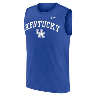 Nike Kentucky Primetime Arch Legend Nike Mens Dri-FIT College Muscle Tank Top in Blue | 01B34EVNKY-G1M