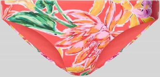 Seafolly Bikinihose mit floralem Muster in Koralle, Gr&ouml;&szlig;e 36