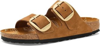 Birkenstock Arizona Big Buckle Printed Footbed - Nubuck Womens Dress Sandals Mink : EU 42 (US Womens 11-11.5) Narrow, Leather